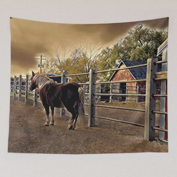 Item preview, Small Horse and Barns 1B designed and sold by MaryLinH.