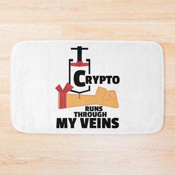 Item preview, Crypto Runs Through My Veins Shot Arm Injection Cryptocurrency Meme IV Vaccine Man Cave Junkie Addict designed and sold by doseofwin.
