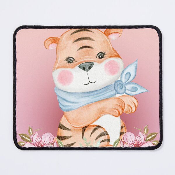 Item preview, baby tiger on a pink background designed and sold by trickydee.