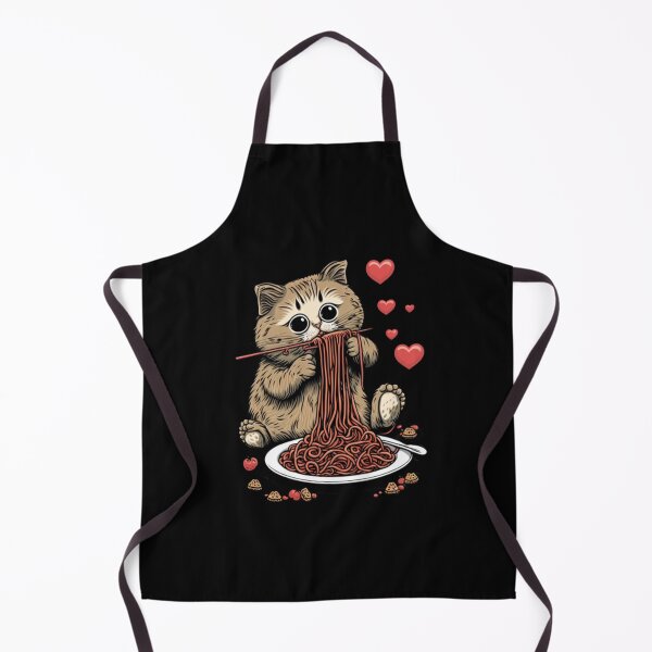 Item preview, cat eating spaghetti Valentines Day designed and sold by PROgo ⭐⭐⭐⭐⭐ (3,993).