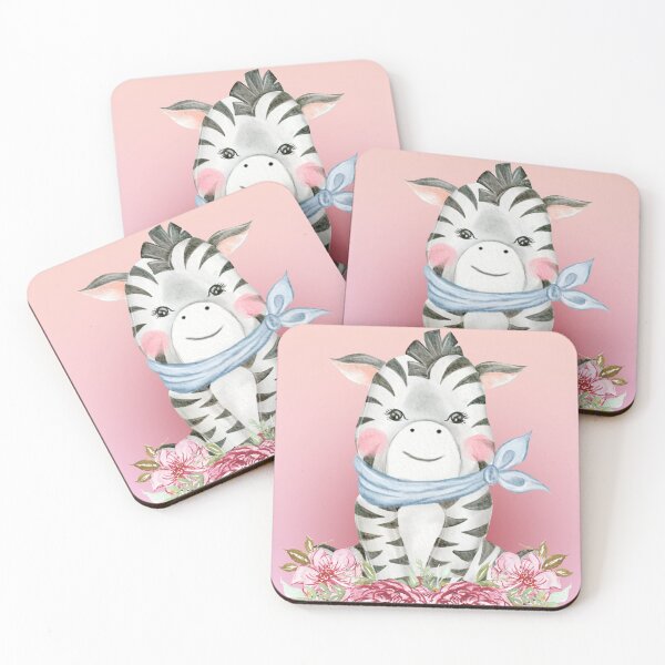 Item preview, baby zebra on a pink background designed and sold by trickydee.