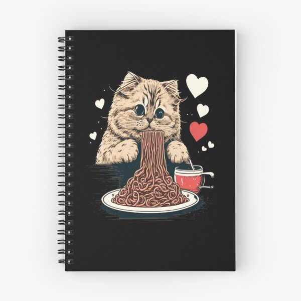 Item preview, cute cat eating spaghetti Valentines Day, funny designed and sold by PROgo ⭐⭐⭐⭐⭐ (3,993).