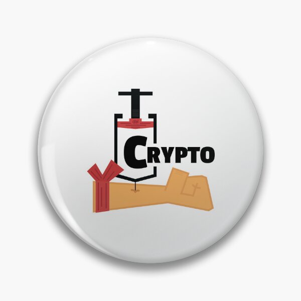 Item preview, Crypto Shot Arm Injection Cryptocurrency Meme IV Vaccine Man Cave Junkie Addict designed and sold by doseofwin.