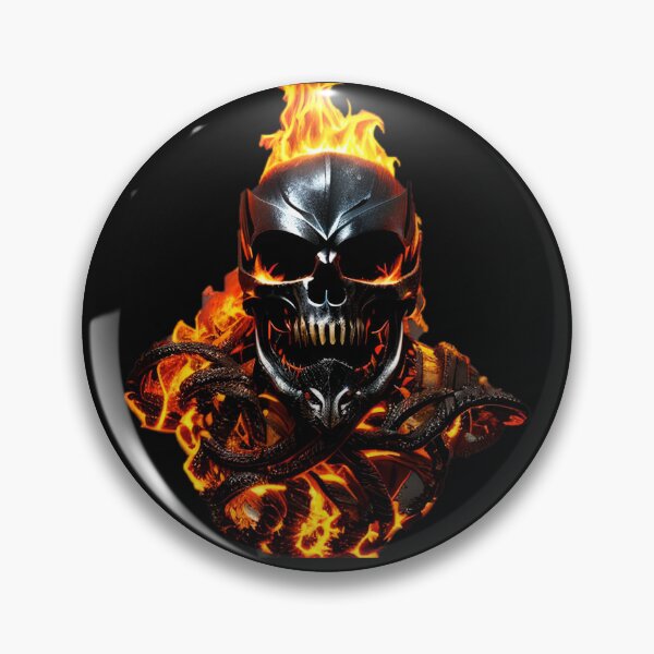 Item preview, Burning skull head fire designed and sold by StarDust43.