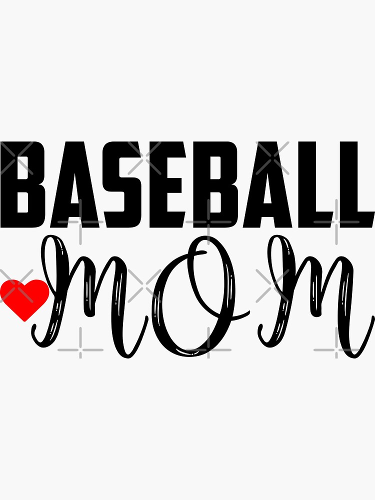 BASEBALL MOM' Sticker