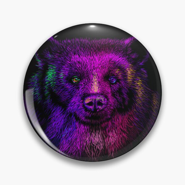 Item preview, Spectacled bear abstract neon colors designed and sold by Bcolors.