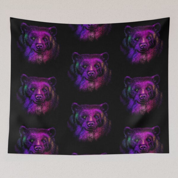 Item preview, Spectacled bear abstract neon colors designed and sold by Bcolors.