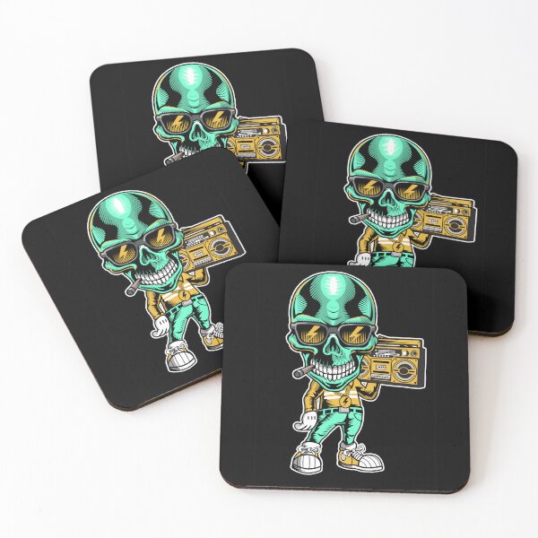 Item preview, Funny Blue Skull Boombox Cartoon Graphic Cool Design Streetwear designed and sold by PECCATOR.