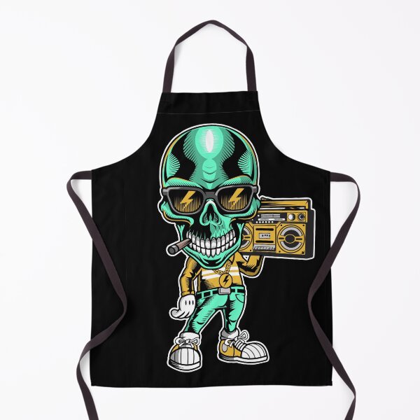 Item preview, Funny Blue Skull Boombox Cartoon Graphic Cool Design Streetwear designed and sold by PECCATOR.
