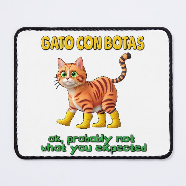 Item preview, Gato con botas, funny design, cat in boots designed and sold by Ricardo Gutierrez.