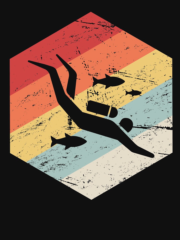 Retro 70er Jahre Scuba Diver Icon von ethandirks