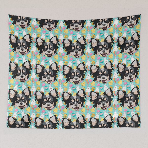 Item preview, Copy of  Long haired Chihuahua with Easter pattern designed and sold by LeahcarsArt.