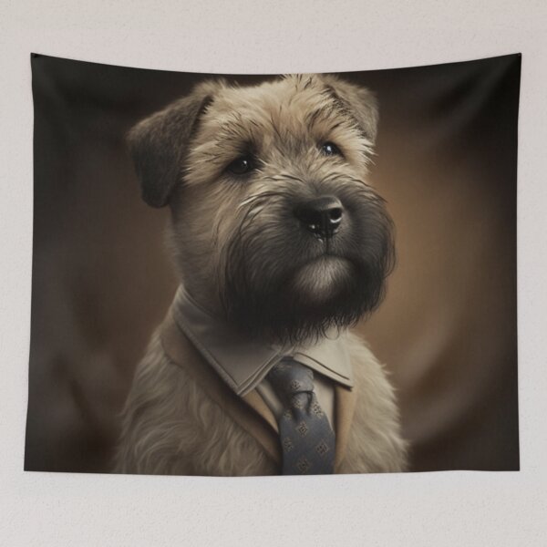 Item preview, Terrier de trigo con revestimiento suave en un traje designed and sold by IllReputes.