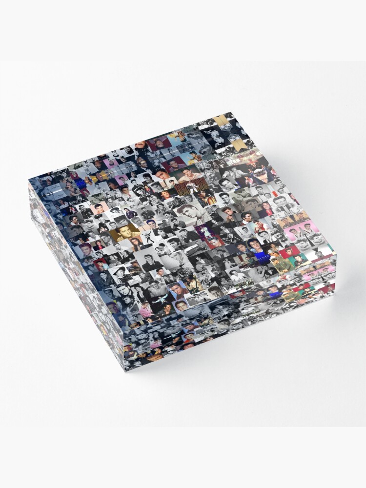 Alternate view of Elvis presley collage Acrylic Block