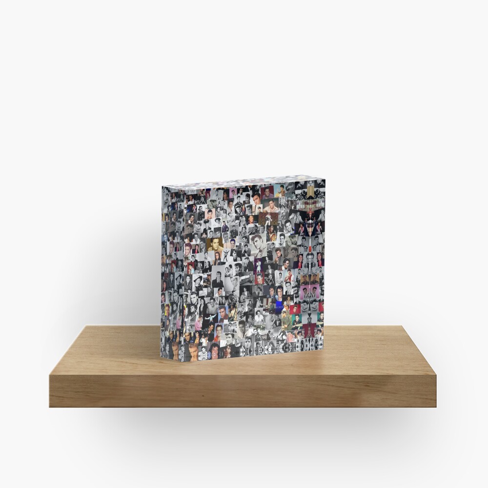 Elvis presley collage Acrylic Block