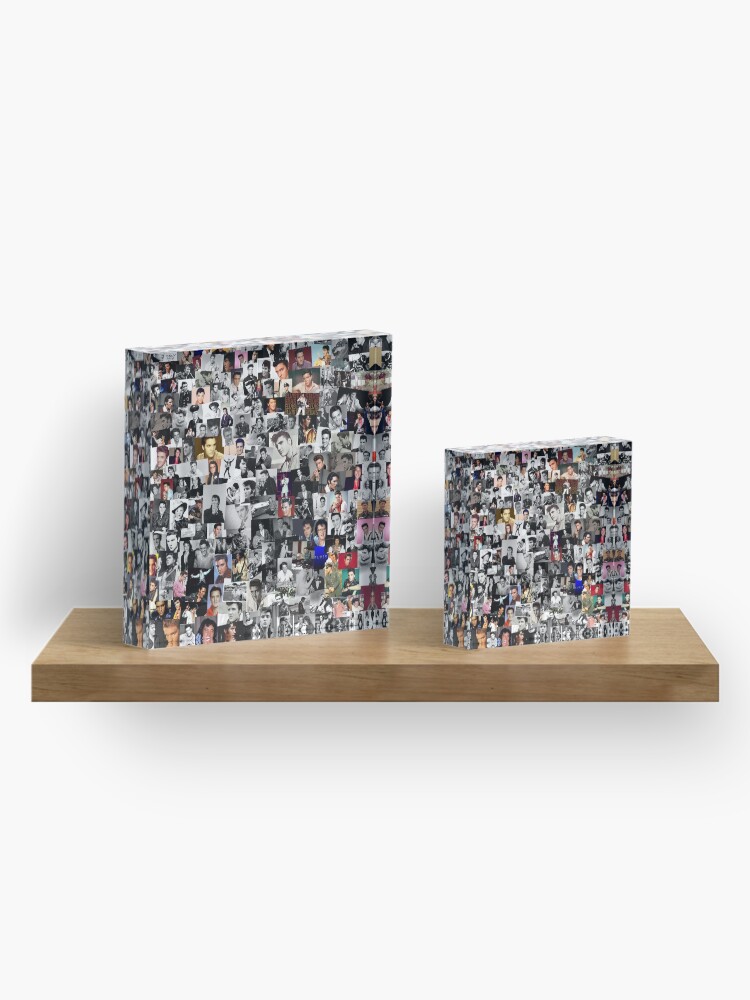 Alternate view of Elvis presley collage Acrylic Block