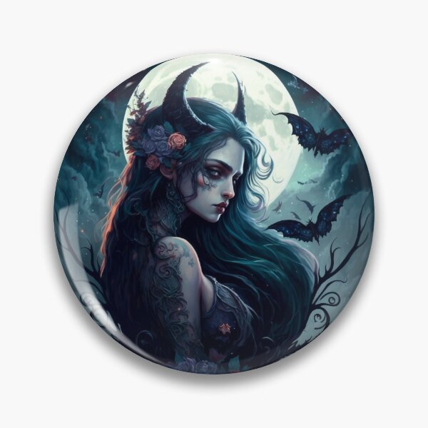 Item preview, The beautiful goddess Lilith under the moonlight  designed and sold by BlackSBR.