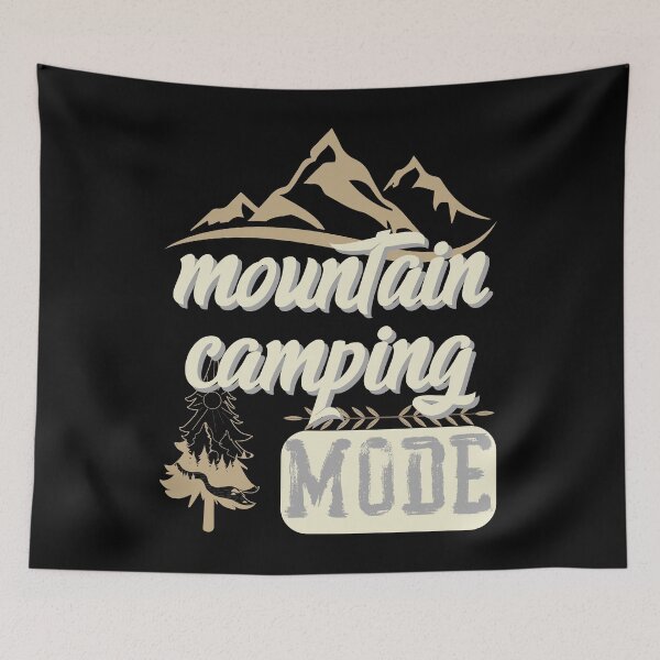 Item preview, mountain camping mode, forest river sun inside tree pine designed and sold by movie-popcorn.