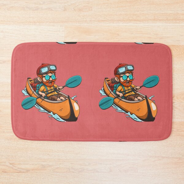 Item preview, Kayaker paddles kayak on the river designed and sold by pixeldizajn.