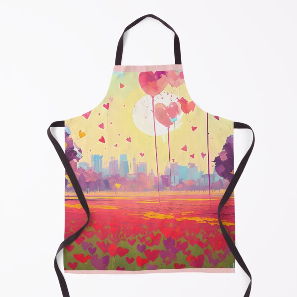 Item preview, Field of Heart Flowers in a City Park, Valentine's Day Card designed and sold by FewBits.
