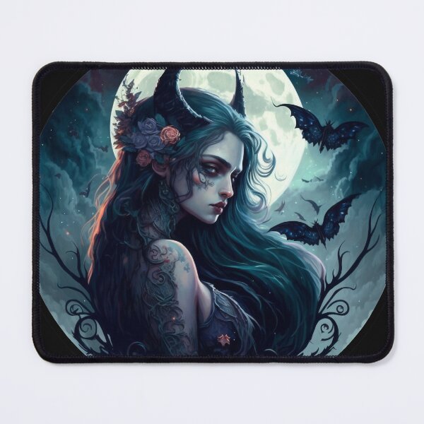 Item preview, The beautiful goddess Lilith under the moonlight  designed and sold by BlackSBR.