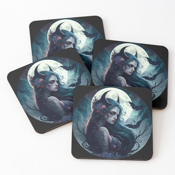 Item preview, The beautiful goddess Lilith under the moonlight  designed and sold by BlackSBR.