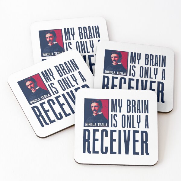 Item preview, My brain is only a receiver, quotes by Nikola Tesla  designed and sold by HomeCoquette.