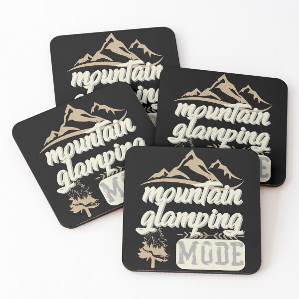 Item preview, mountain glamping mode, forest river sun inside tree pine designed and sold by movie-popcorn.