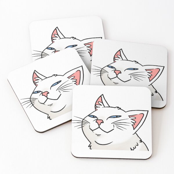 Item preview, Smug white Cat (Blue eyes) designed and sold by perry92.