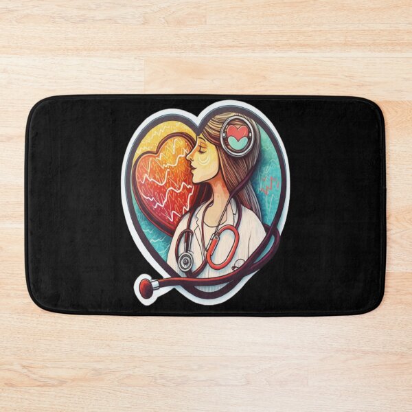 Item preview, Girls Women Nurses Valentine Hearts Stethoscope designed and sold by laurateamart.