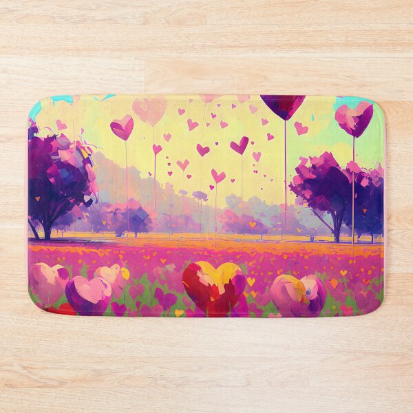 Item preview, Field of Heart Flowers in a Park, Valentine's Day Card designed and sold by FewBits.