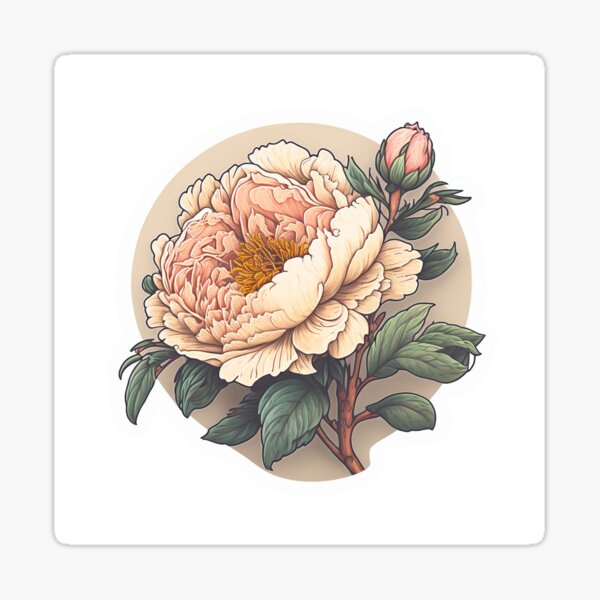 Peony Perfection Sticker Sticker
