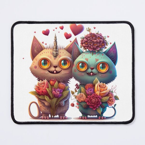 Item preview, Cat Monsters Valentine #3 designed and sold by quicksilversun.