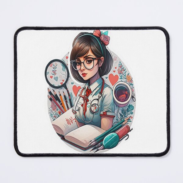 Item preview, Girls Women Nurses Valentine Hearts Stethoscope designed and sold by laurateamart.