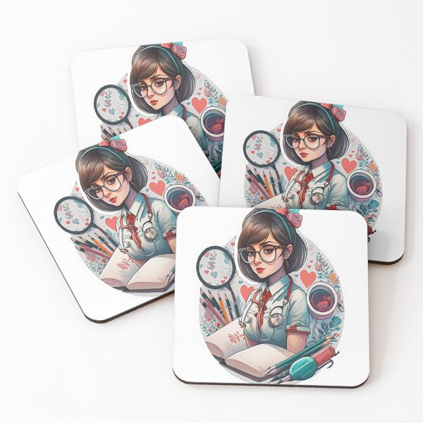 Item preview, Girls Women Nurses Valentine Hearts Stethoscope designed and sold by laurateamart.