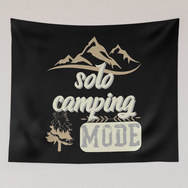 Item preview, solo camping mode, forest river sun inside tree pine designed and sold by movie-popcorn.