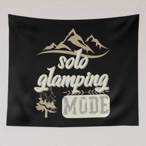 Item preview, solo glamping mode, forest river sun inside tree pine designed and sold by movie-popcorn.