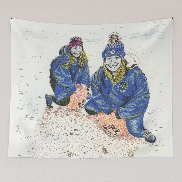 Item preview, Space Hoppers on Main Bay, Bae Trearddur Bay, Ynys Môn Anglesey North Wales designed and sold by LymphomaLass.