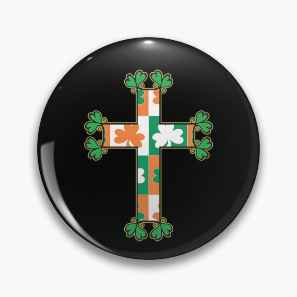 Item preview, HEART OF THE IRISH CROSS WITH CLOVERS IRELAND COLORS designed and sold by ej-sulu.