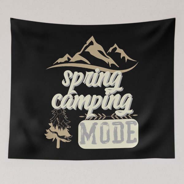 Item preview, spring camping mode, forest river sun inside tree pine designed and sold by movie-popcorn.