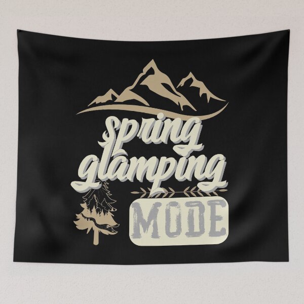 Item preview, spring glamping mode, forest river sun inside tree pine designed and sold by movie-popcorn.