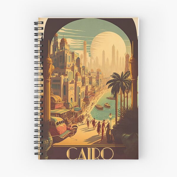 Item preview, Cairo Egypt Streetscape Vintage Travel Art Poster designed and sold by OldTravelArt.