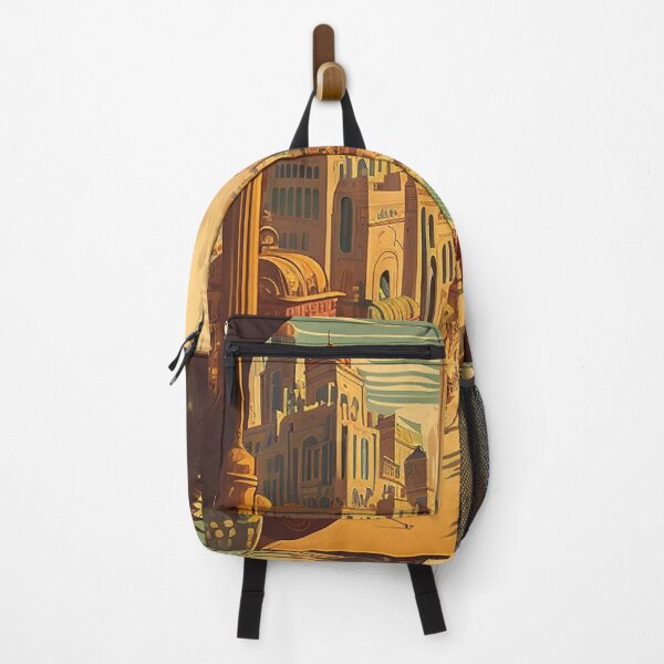 Item preview, Cairo Egypt Streetscape Vintage Travel Art Poster designed and sold by OldTravelArt.