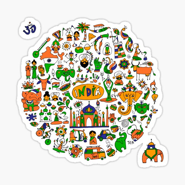 India Tourism Stickers for Sale
