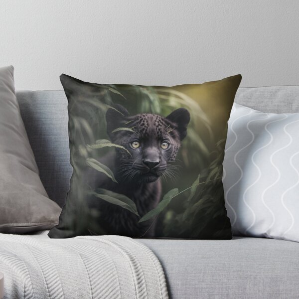 Black sales panther cushion