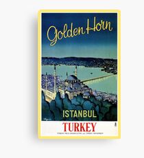 Vintage Golden Horn Istanbul Turkey travel Canvas Print