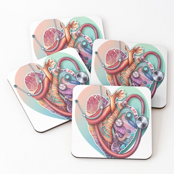 Item preview, Girls Women Nurses Valentine Hearts Stethoscope designed and sold by laurateamart.