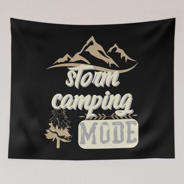 Item preview, storm camping mode, forest river sun inside tree pine designed and sold by movie-popcorn.