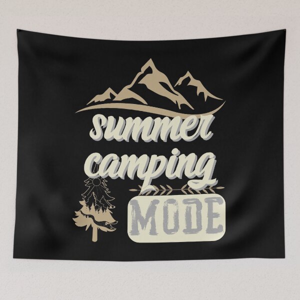 Item preview, summer camping mode, forest river sun inside tree pine designed and sold by movie-popcorn.