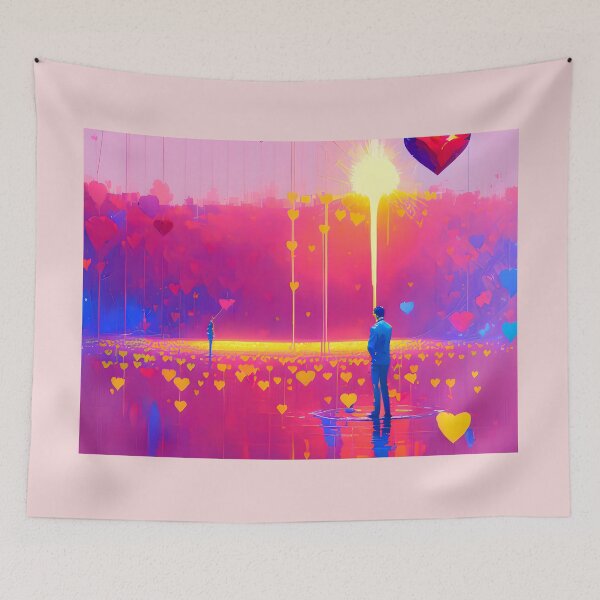 Item preview, Couple in a Lake of Hearts, Valentine's Day Card designed and sold by FewBits.